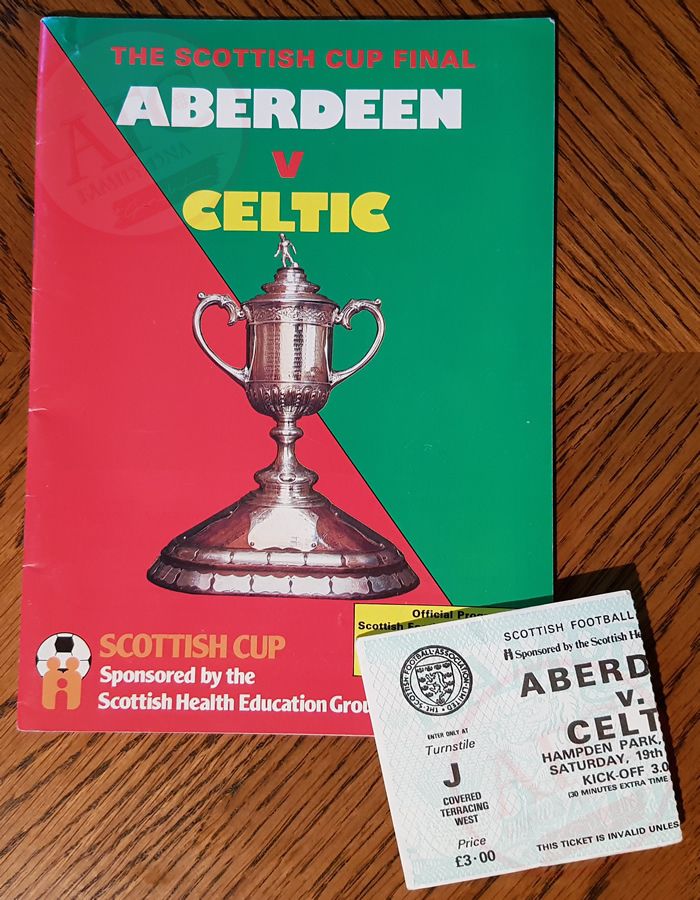 Aberdeen 4 v 1 Rangers 19 May 1984, programme.