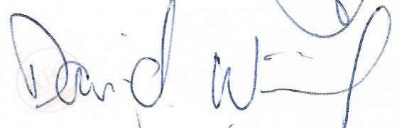 From Graeme Watson's personal collection, of autographs & memorabilia - David Winnie autograph.
