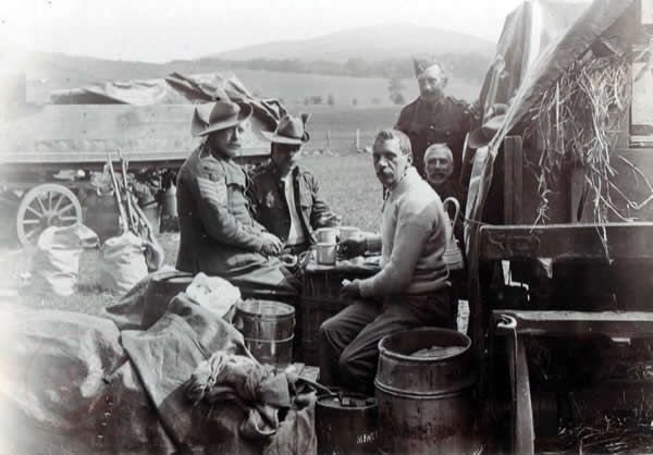 John at camp with the Scottish Horse Regiment - Courtesy of Peter Aikman