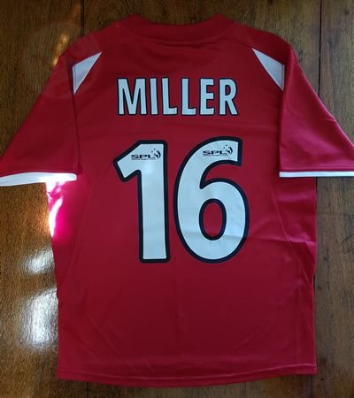 From Graeme Watson's personal collection, Lee Miller 2008-09 shirt From Graeme Watson's personal collection, Lee Miller 2008-09 shirt