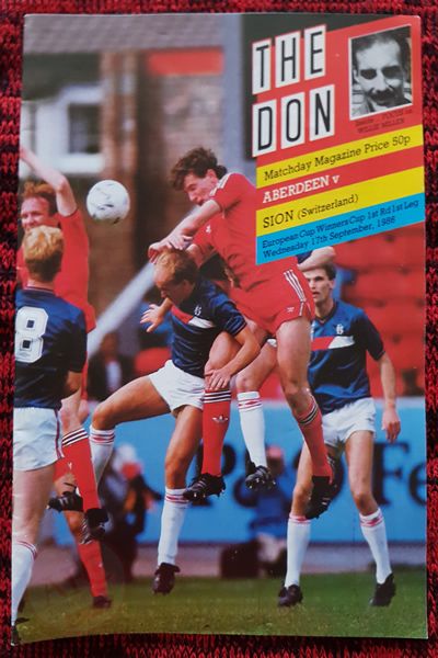 From Graeme Watson's personal collection - Aberdeen v Sion 17 Sep 1986, programme
