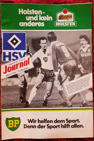 From Graeme Watson's personal collection - Hamburg SV v Aberdeen 09 Dec 1981, programme