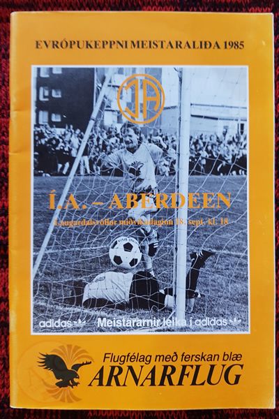 From Graeme Watson's personal collection - ÍA Akranes v Aberdeen 18 Sep 1985, programme