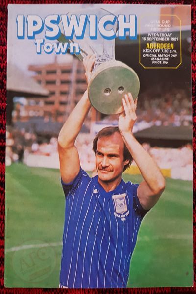 From Graeme Watson's personal collection - Ipswich Town v Aberdeen 16 Sep 1981, programme