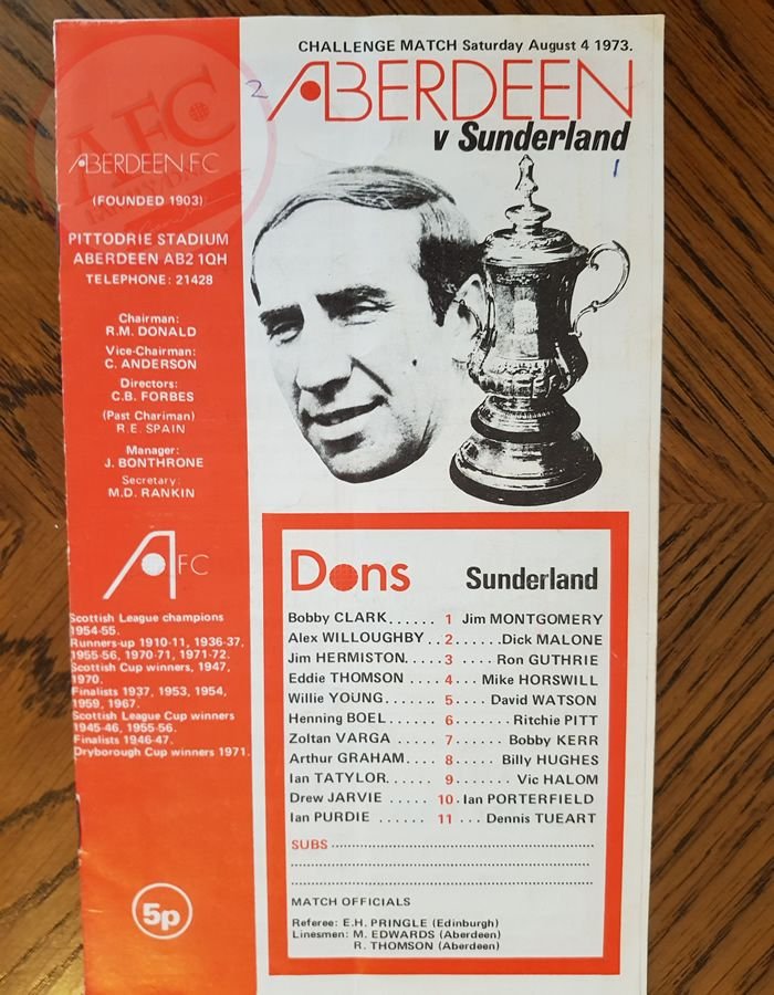 From Graeme Watson's personal collection, Ian Porterfield, programme as a player