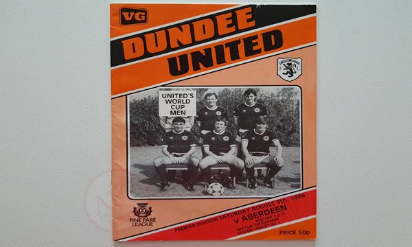 Dundee United v Aberdeen 09 August 1986, first match programme - Copyright © 2021 Graeme Watson.