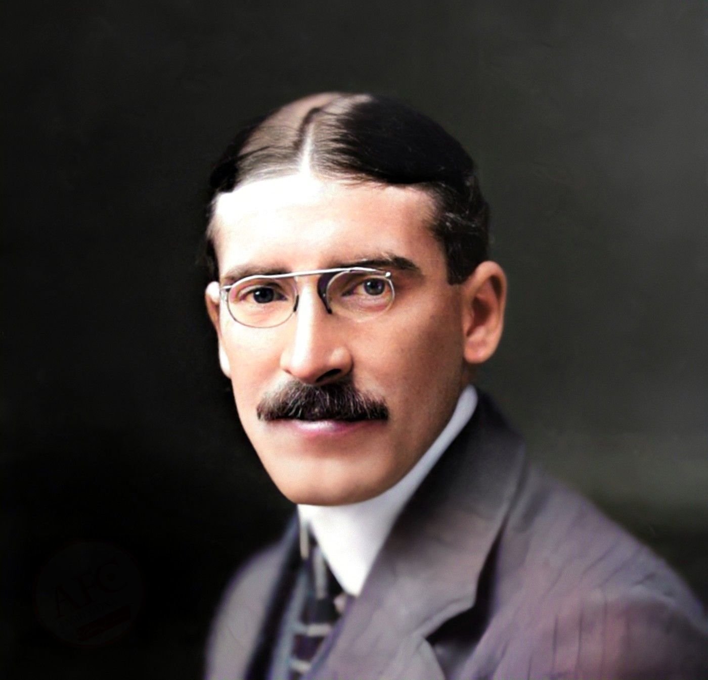 Augustus C.W. Lowe - Courtesy of Alastair Lowe - Colorisation by Graeme Watson 2021