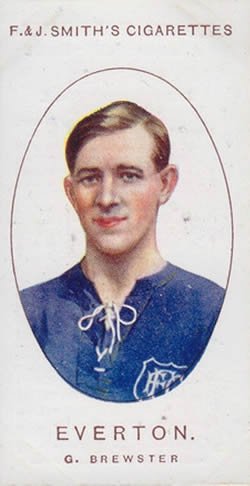 George 'Dod' Brewster Cig Card, Everton F.C. c.1922 - No copyright - attached