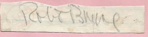 From Graeme Watson's personal collection, Robert Bruce autograph.