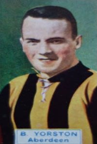 Benny Yorston, c.1930 football card - No copyright - attached. Benny Yorston, c.1930 football card - No copyright - attached.