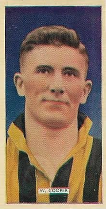 William 'Willie' Cooper, football card - No copyright - attached.