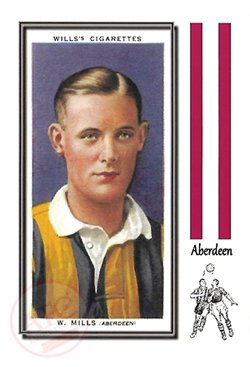 From Graeme Watson's personal collection, Willie Mills, Football Cards - original picture - No copyright - attached - Graeme Watson 2019.
