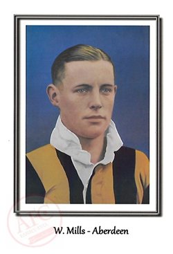 From Graeme Watson's personal collection, Willie Mills, Football Cards. - original picture - No copyright - attached - Graeme Watson 2019.