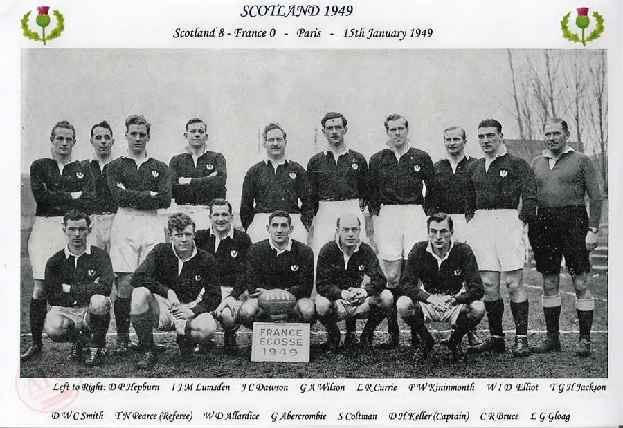From Graeme Watson's personal collection, Douglas W.C. 'Doug' Smith, Scotland Rugby Union 1949.