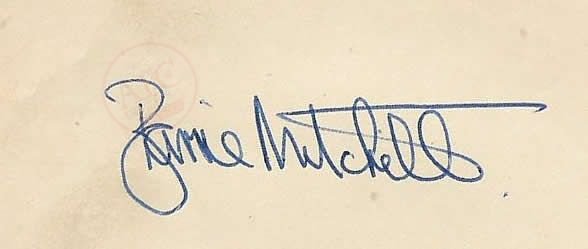 From Graeme Watson's personal collection, Barrie Mitchell autograph.