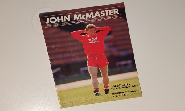 John McMaster 1985, testimonial programme - Copyright © 2020 Graeme Watson.