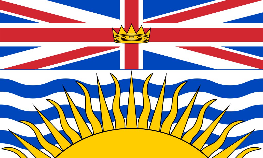 Flag of British Columbia - in the public domain