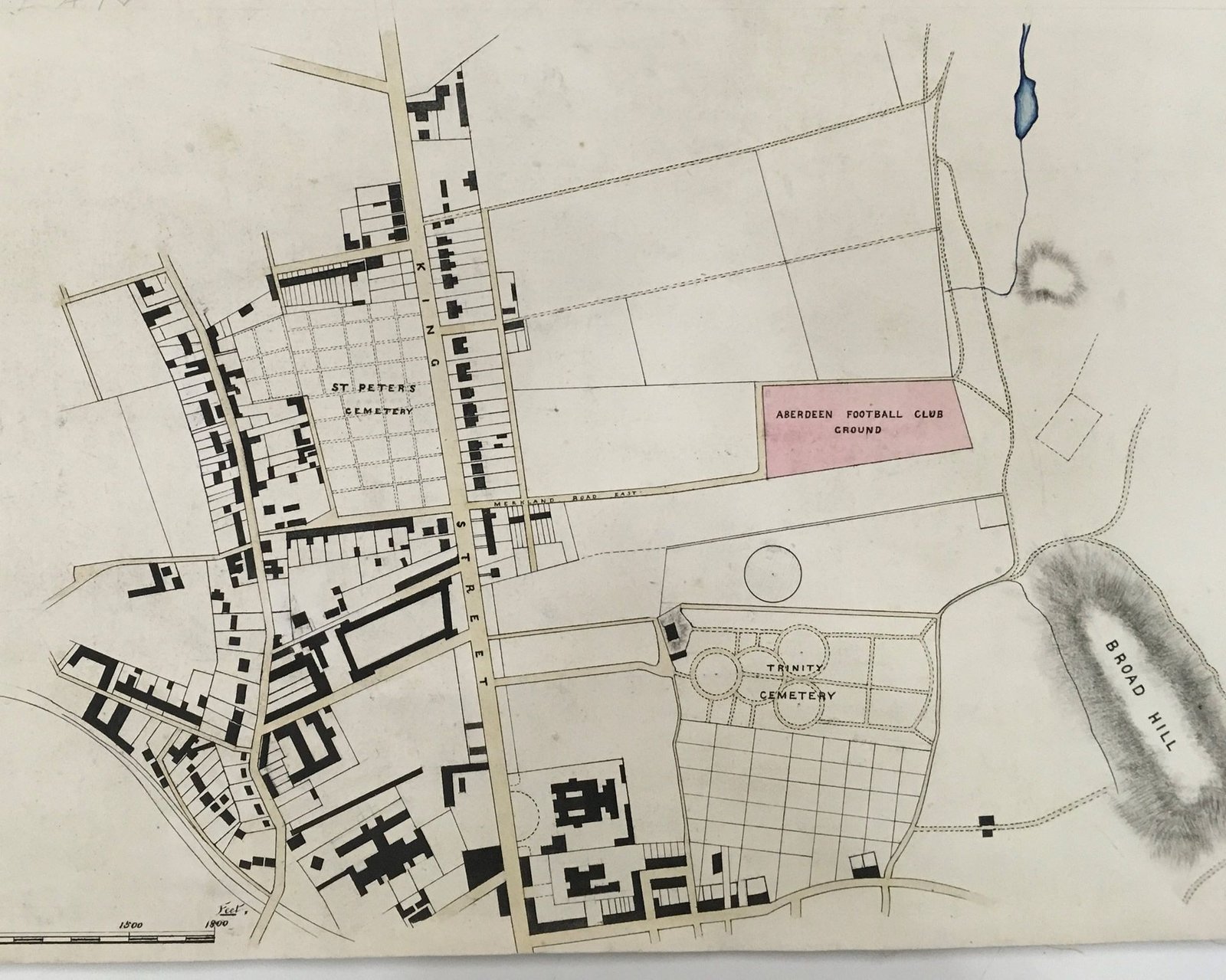 Aberdeen Football Club Ground Surrounding Area: Plan. 1899. Aberdeen Football Club Ground Surrounding Area: Plan. 1899. - Photo courtesy of University of Aberdeen