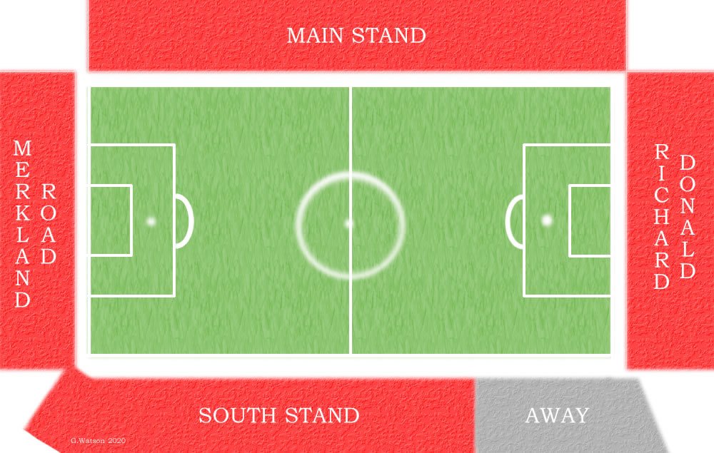 Pittodrie Stadium Map Pittodrie Stadium Map - Copyright © 2020 Graeme Watson
