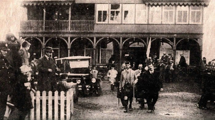 The old pavilion at Pittodrie in the 1920's The old pavilion at Pittodrie in the 1920's - Original B&W picture - No copyright - attached.